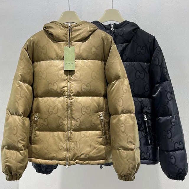 구찌 GG 자카드 후드 다운 재킷 패딩 점퍼 2칼라