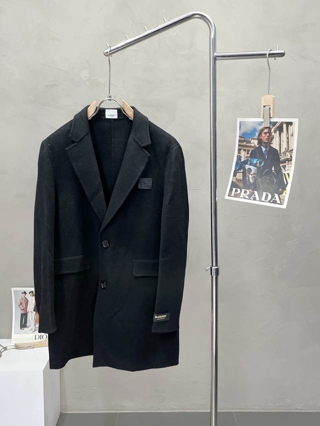 버버리 모직 더블 코트