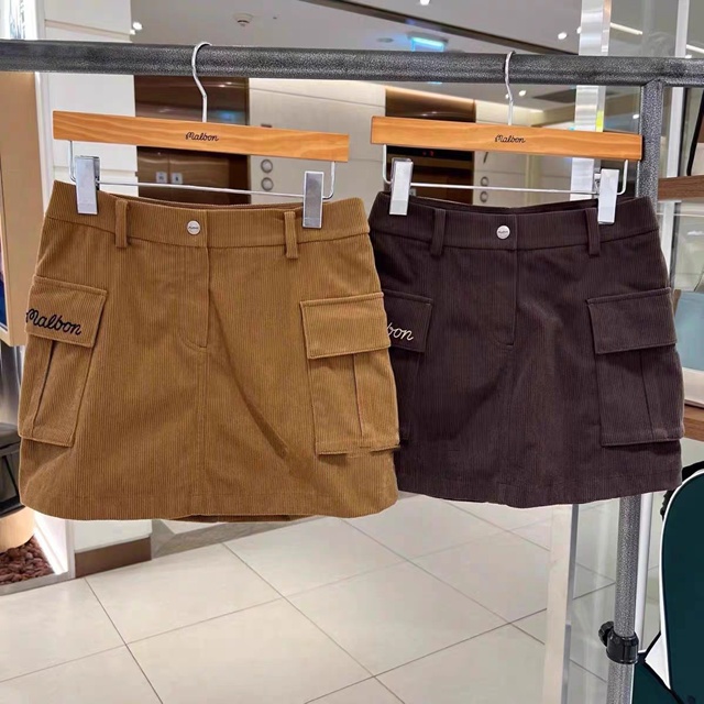 말본 여성 코듀로이 스커트 2칼라