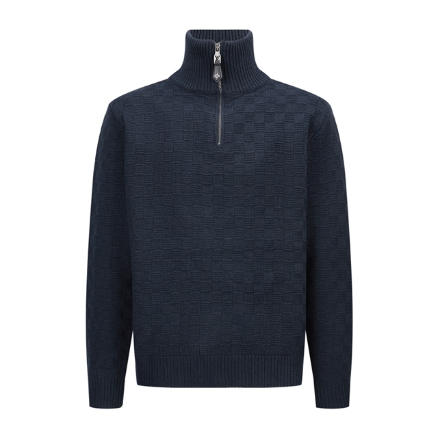 루이비통 캐시미어 울 블렌드 하프 집업 크루넥 반집업 니트 1AIHNA