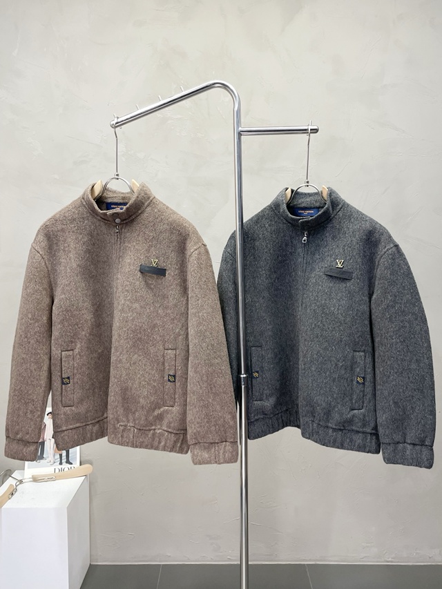루이비통 모직 집업 코트 2칼라