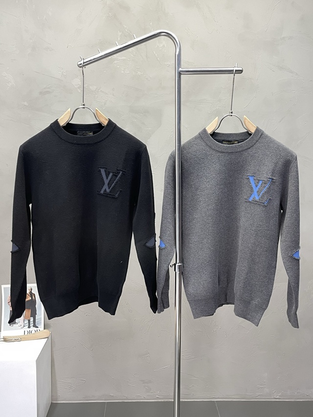 루이비통 모노그램 크루넥 니트 스웨터 2칼라