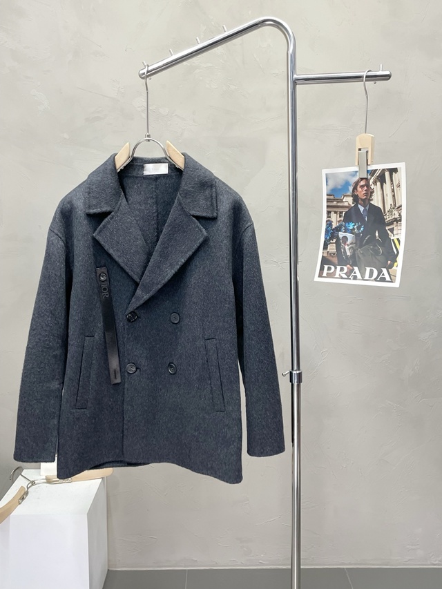 디올 모직 더블 코트