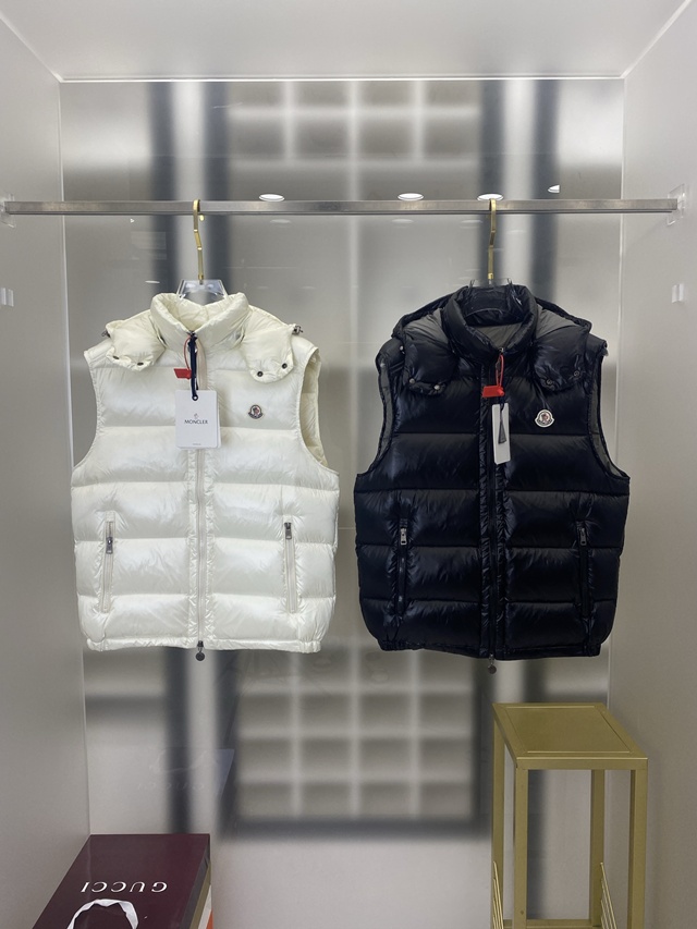 몽클레어 다운 베스트 패딩 조끼 2칼라