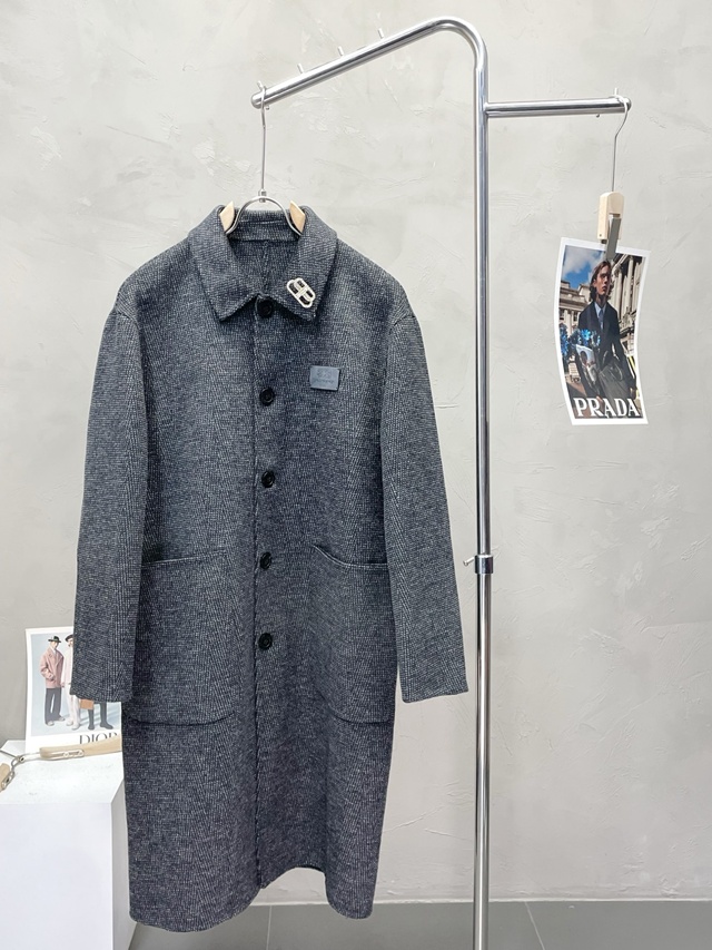 발렌시아가 모직 롱 코트