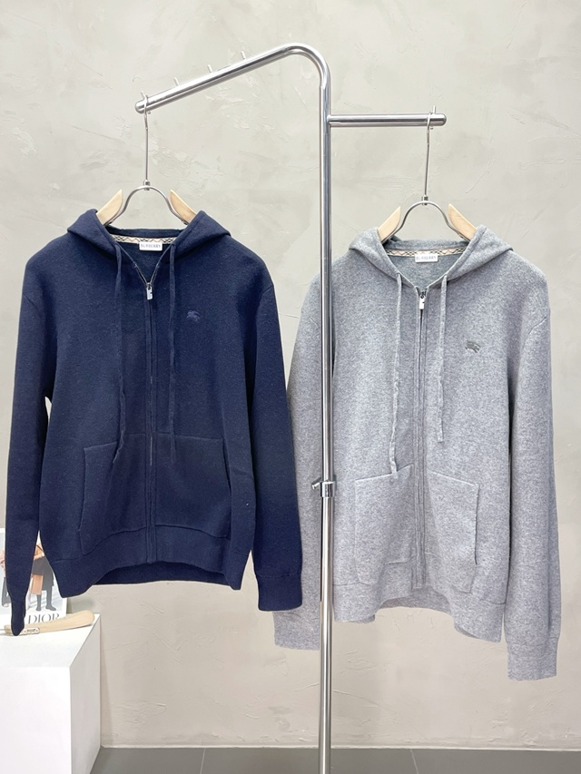 버버리 후드 니트 집업 자켓 재킷 2칼라