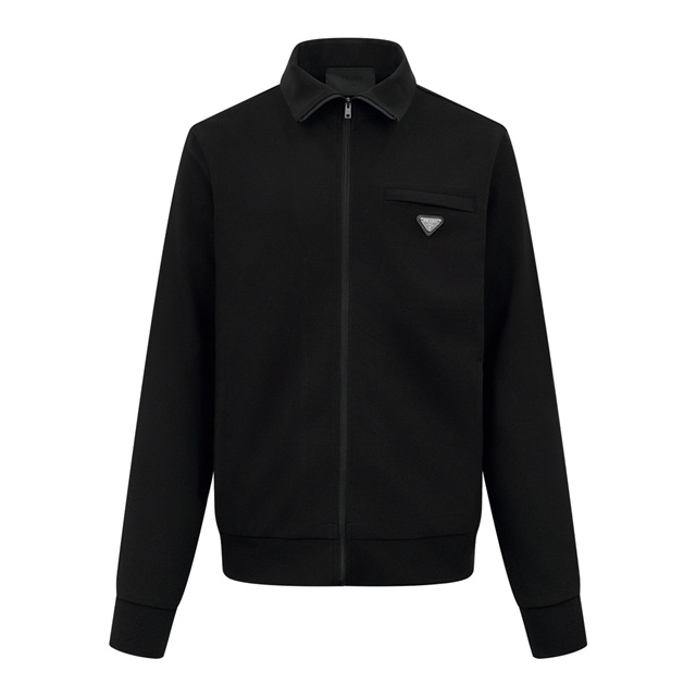 프라다 태크니컬 코튼 블루종 집업 재킷