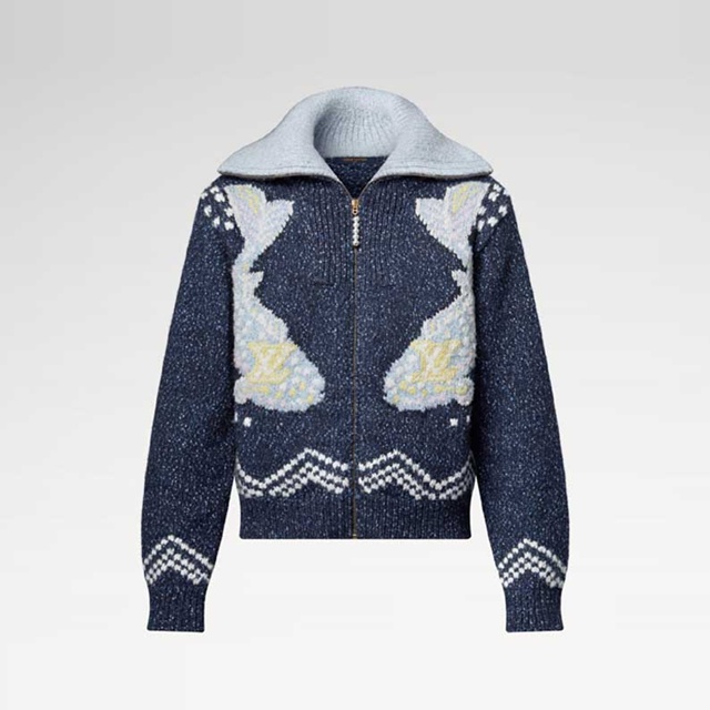 루이비통 지퍼 니티드 블루종 니트 집업 1AIMB0