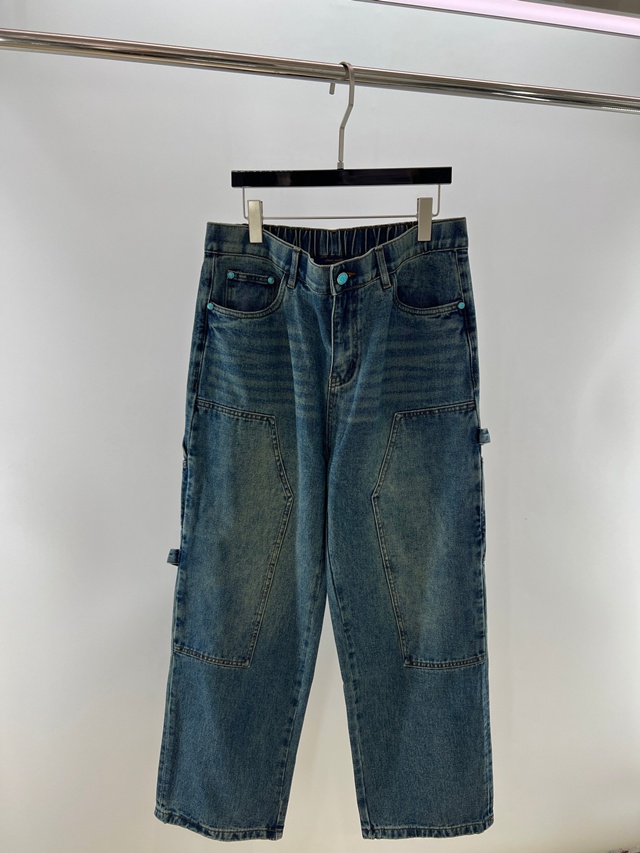 루이비통 카고 데님 바지 팬츠