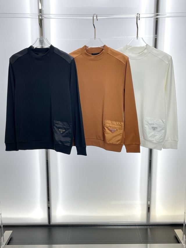 프라다 로고 라운드티 긴팔티 3칼라