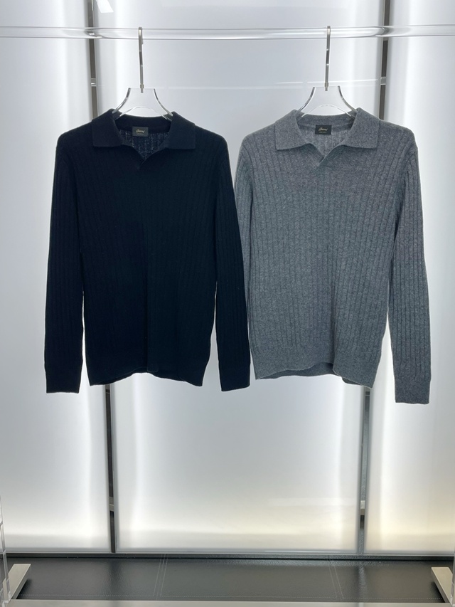 브리오니 크루넥 긴팔 니트 스웨터 2칼라