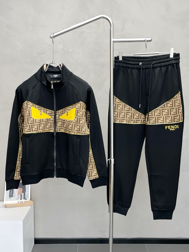 펜디 트레이닝복 져지 트랙탑 + 트랙 조거 팬츠 밴딩 바지 세트