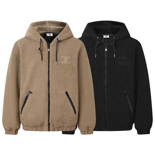 셀린느 플리스 집업 자켓 후리스 2칼라