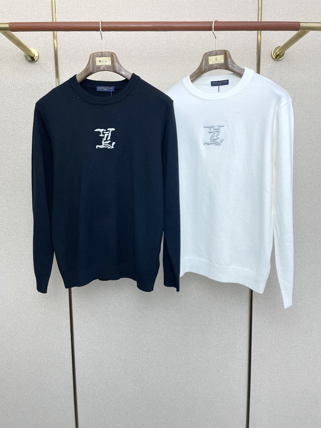 루이비통 구름로고 크루넥 긴팔 니트 2칼라