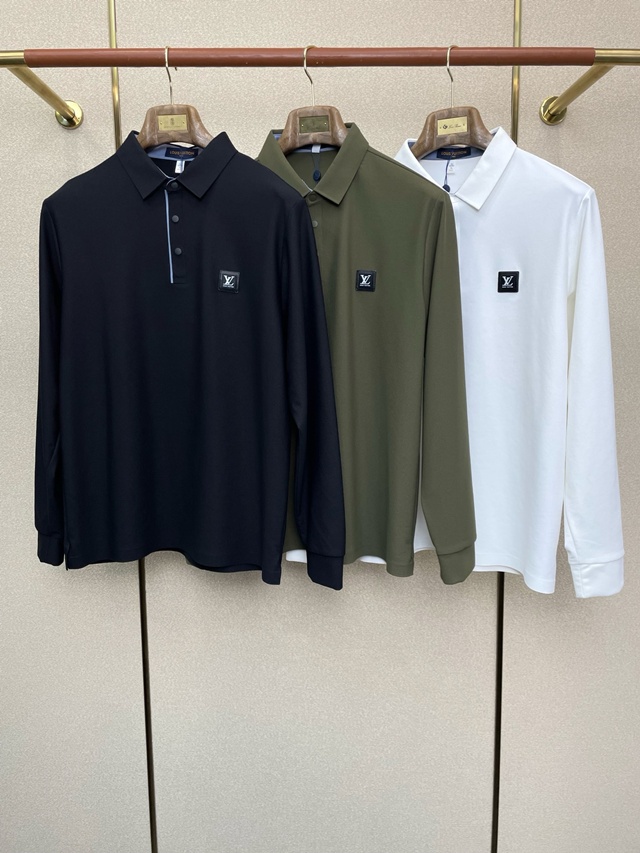 루이비통 남성 폴로 카라 긴팔티 3칼라