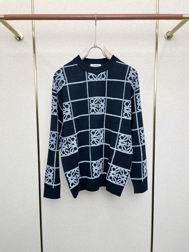 로에베 크루넥 스트라이프 니트 스웨터