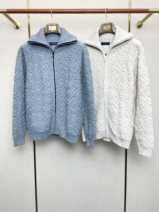 루이비통 니트 집업 가디건 2칼라