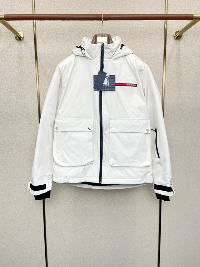 프라다 후드 다운 재킷 패딩 점퍼