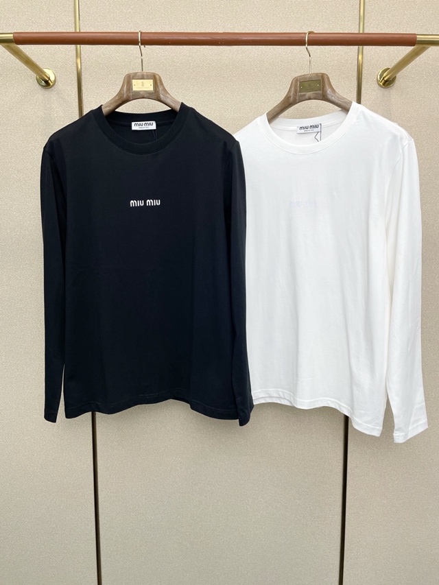 미우미우 라운드 긴팔티 2칼라