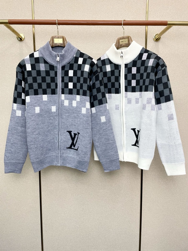루이비통 니트 집업 가디건 2칼라