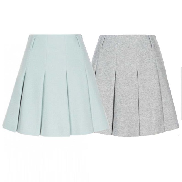 지포어 여성 플리츠 스커트 2칼라