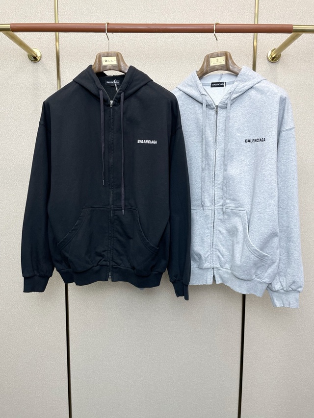 발렌시아가 후드 집업 트레이닝 자켓 2칼라