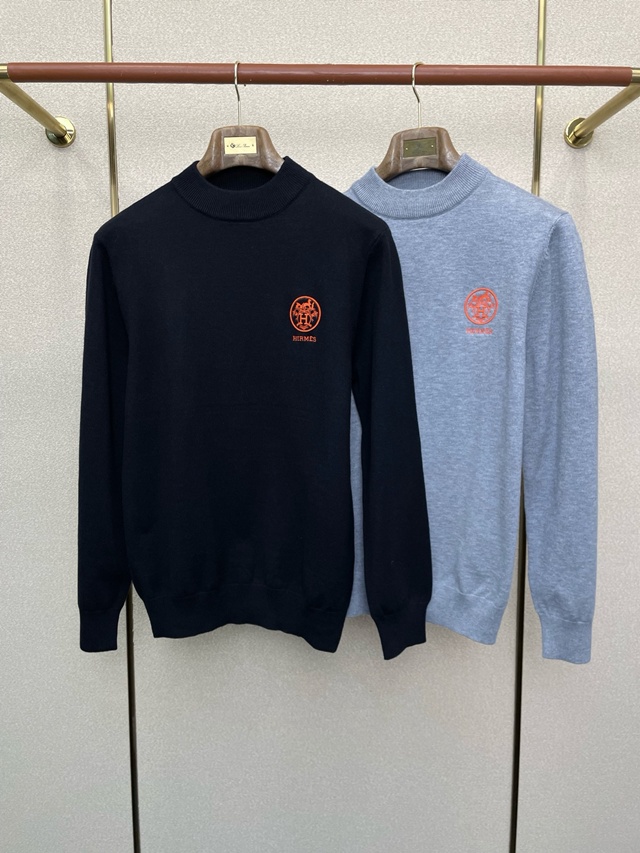 에르메스 라운드 니트 스웨터 2칼라