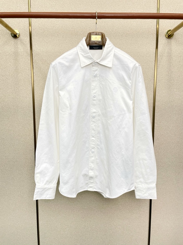 구찌 솔리드 긴팔 셔츠 남방 2칼라