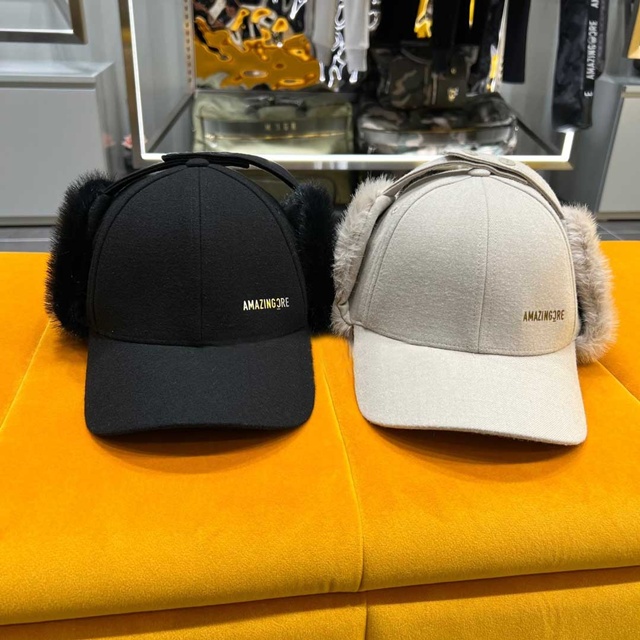 어메이징크리 여성 겨울 털 모자 2칼라