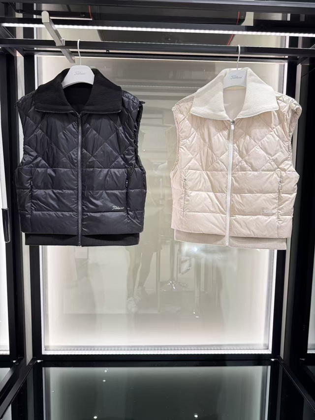 타이틀리스트 여성 스윙 다운 베스트 패딩 조끼 2칼라