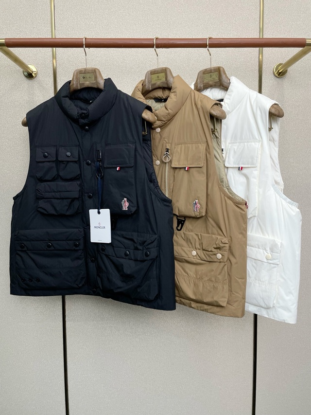 몽클레어 포켓 다운 베스트 패딩 조끼 3칼라