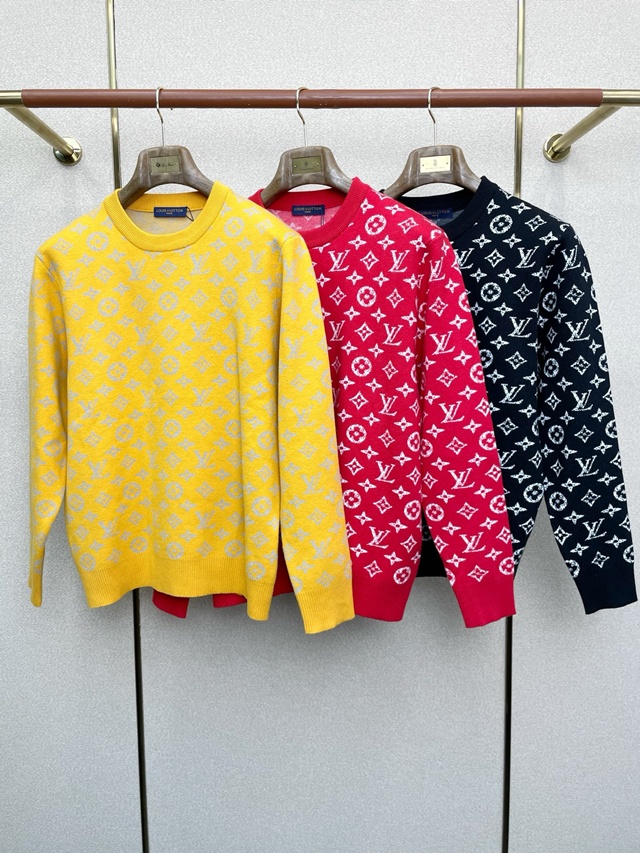 루이비통 모노그램 크루넥 니트 스웨터 3칼라