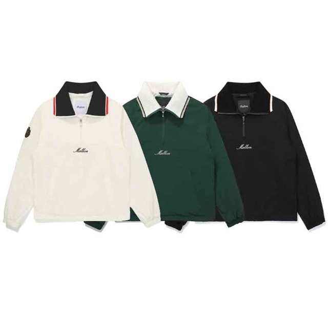 말본 여성 니트에리 웜 라이닝 아노락 바람막이 3칼라