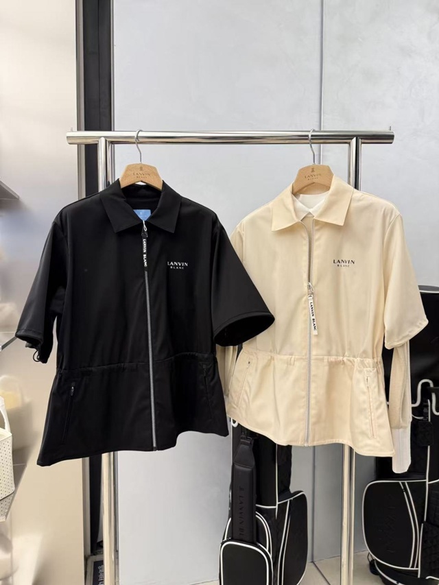 랑방블랑 여성 반팔 바람막이 자켓 2칼라