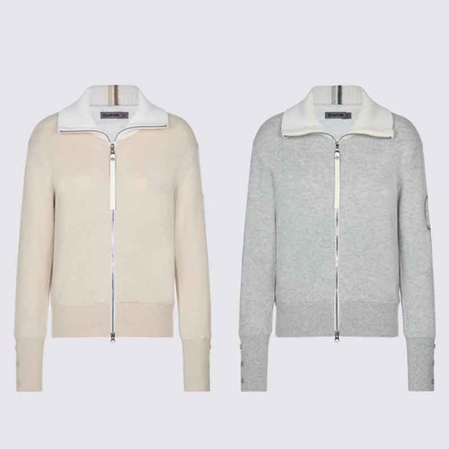 지포어 여성 풀집업 캐시미어 윈드프루프 방풍 스웨터 집업 가디건 2칼라