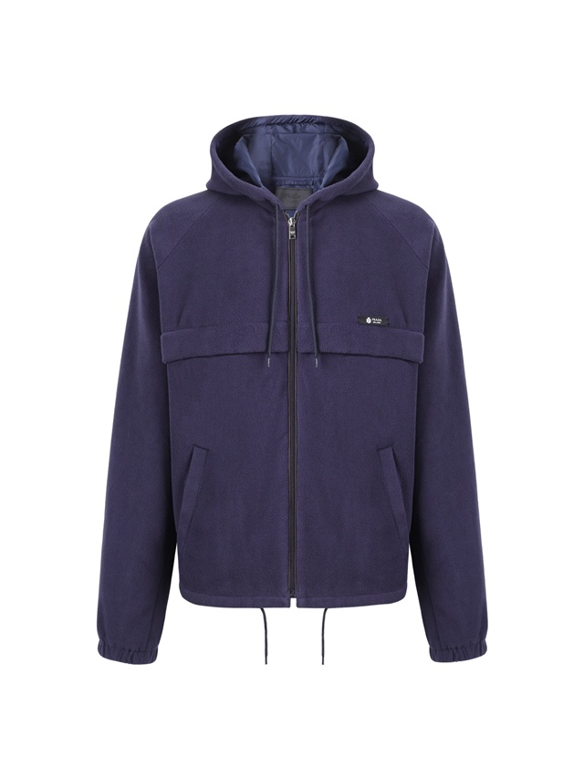 프라다 블루 후드 집업 재킷 집업 후디