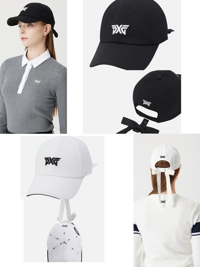 PXG 스몰 로고 더블 패널 모자 2칼라