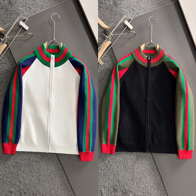 구찌 니트 집업 가디건 2칼라