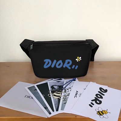 디올 KWPO100 블루 DIOR X KAWS 나일론 바디백