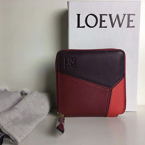 LOEWE 여성 반지갑  -레드