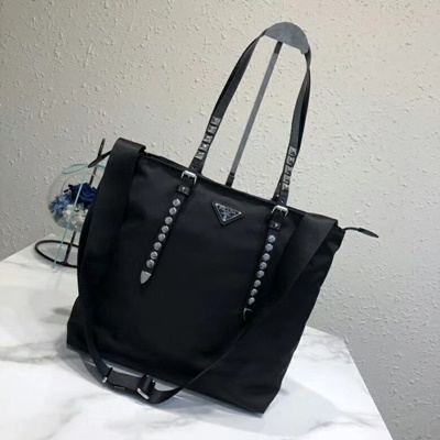 프라다 블랙 나일론 토트백 1BG212 블랙