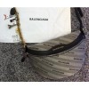 발렌시아가 코튼 캔버스 슈비니어 백 그레이 518163
