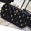샤넬 램스킨 18k 챔스 Double Zip 파우치 with 체인 블랙 2018 