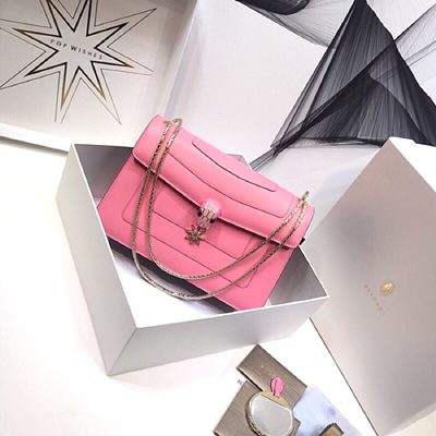 불가리 280153 세르펜티 포에버 숄더 백 핑크