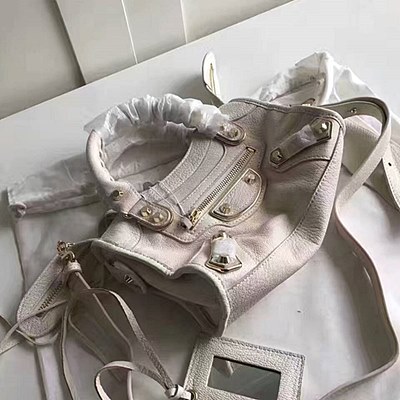 발렌시아가 클래식 메탈 엣지 시티  -화이트/미니