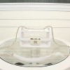 샤넬 화이트 Transparent Toile/램스킨 핑크 Beauty Lock 플랩 백