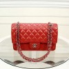 샤넬 미듐 램스킨 클래식 플랩 백A1112 -레드/실버