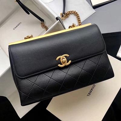샤넬 A57087  램스킨 코코 럭스 라지 플랩 백 블랙