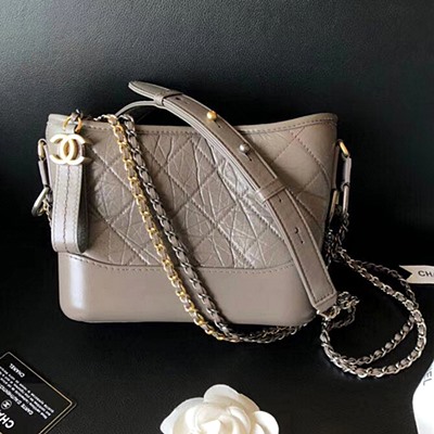 샤넬 A91810 가브리엘 스몰 호보 백 그레이 카프스킨