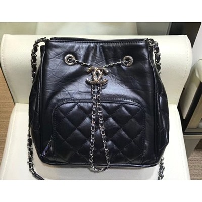 샤넬 A57818 카프스킨 스몰 드로우스트링 버켓 백 